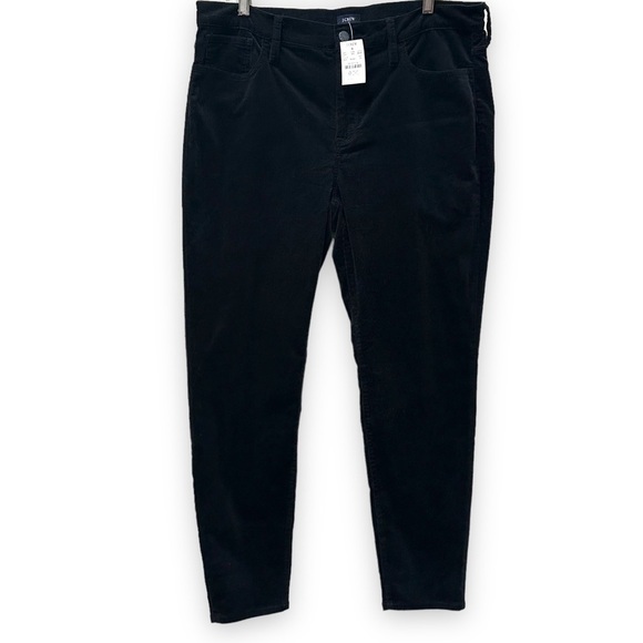 J. Crew Mid Rise‎ Skinny Corduroy Pants Black Size 32 - Picture 1 of 6
